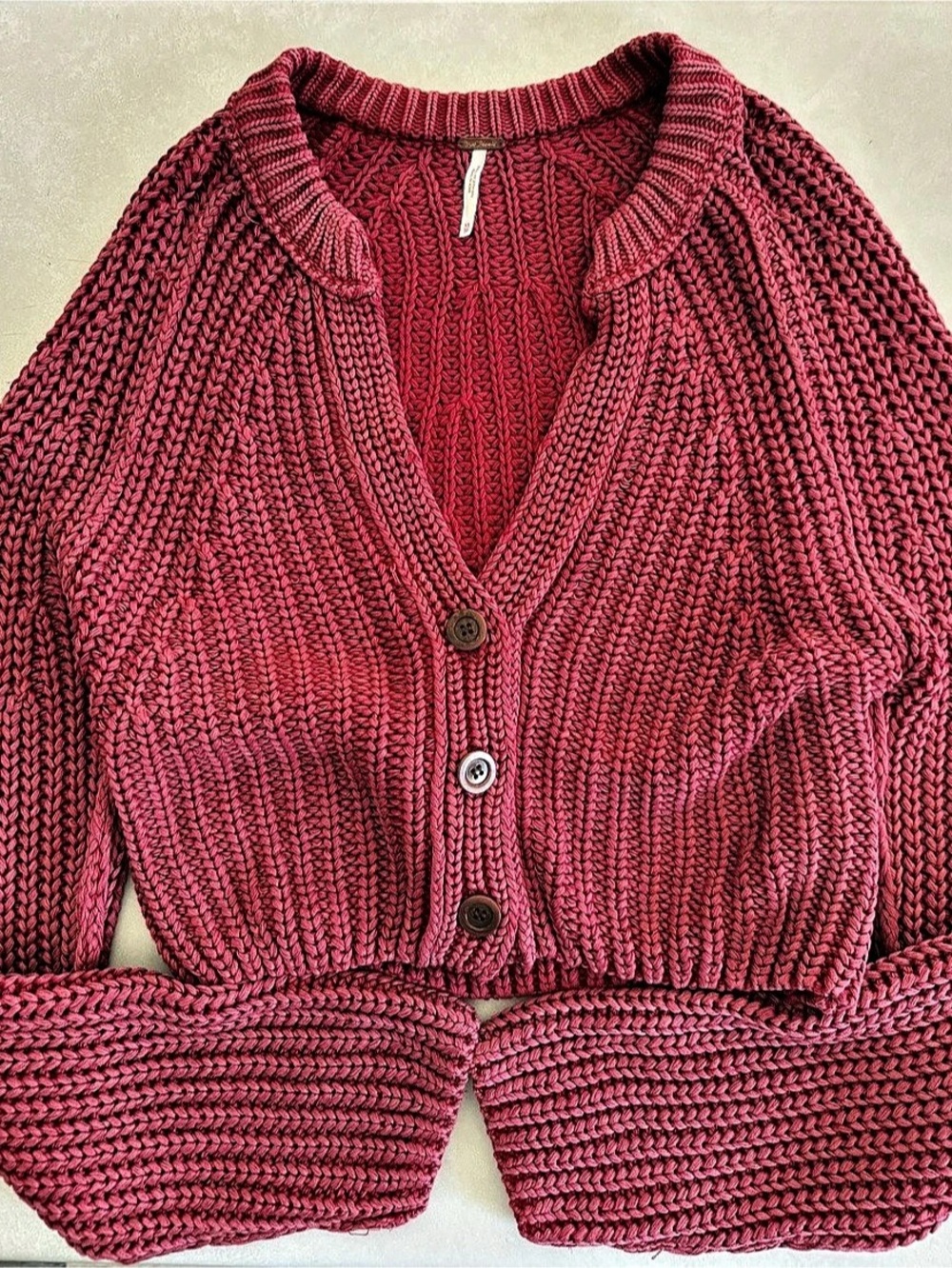 Free People All Yours Cropped Cardigan Pink Size XS